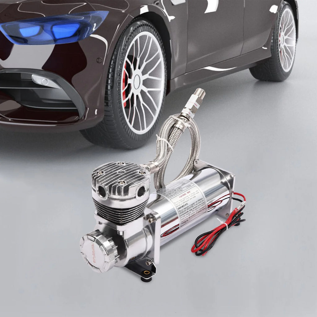 12V Air Compressor Kit 200PSI 50L/min for Car Horns, Pneumatic Suspension Systems, Pneumatic Tools, Car Tires, etc