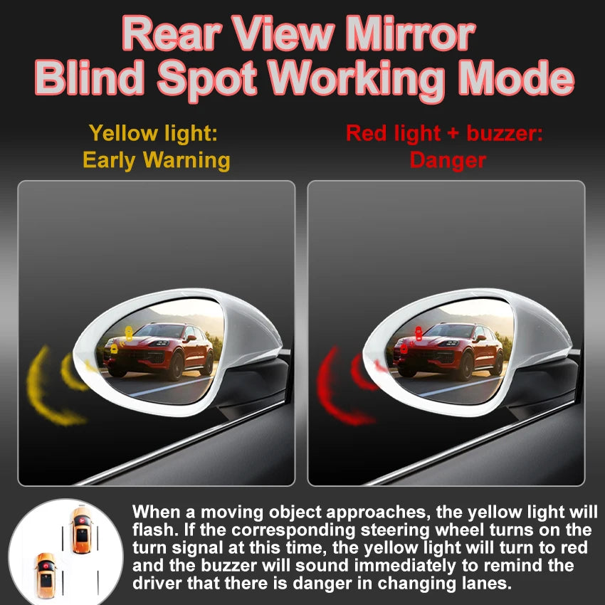 Car BSD BSM BSA Drive Mirror Blind Spot Detection System Change Lane Aided Rear Radar 24GHZ Sensor For Audi A1 S1 2010 to 2024