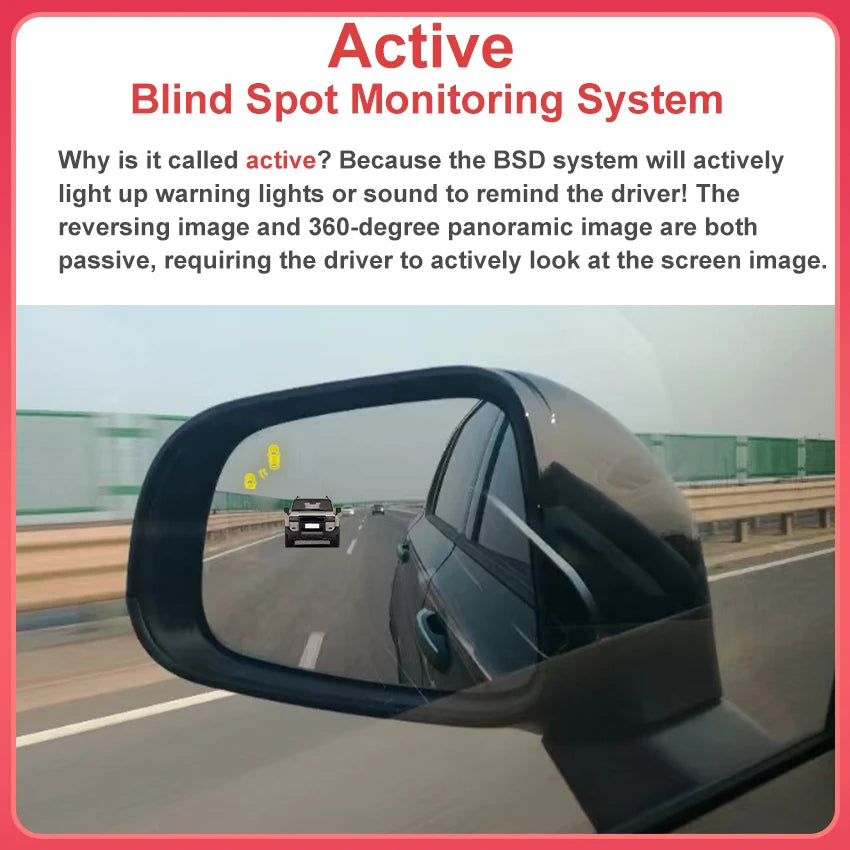 Car BSD BSM BSA Drive Mirror Blind Spot Detection System Change Lane Aided Rear Radar 24GHZ Sensor For Audi A1 S1 2010 to 2024