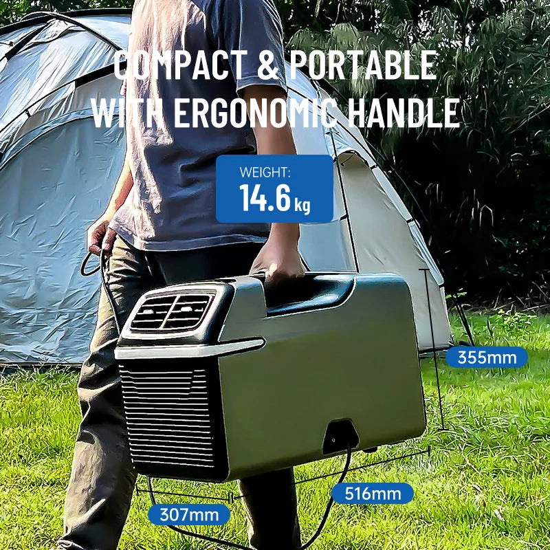 220V 240V Portable Air Conditioner 4400Btu Cooling Capacity New DC Compressor Air Cooler for Cars RVs Outdoor Air Conditioner