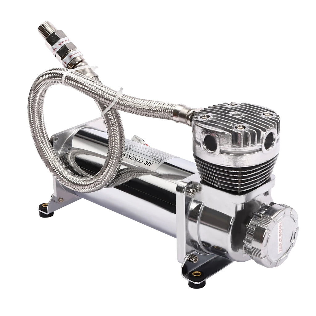 12V Air Compressor Kit 200PSI 50L/min for Car Horns, Pneumatic Suspension Systems, Pneumatic Tools, Car Tires, etc