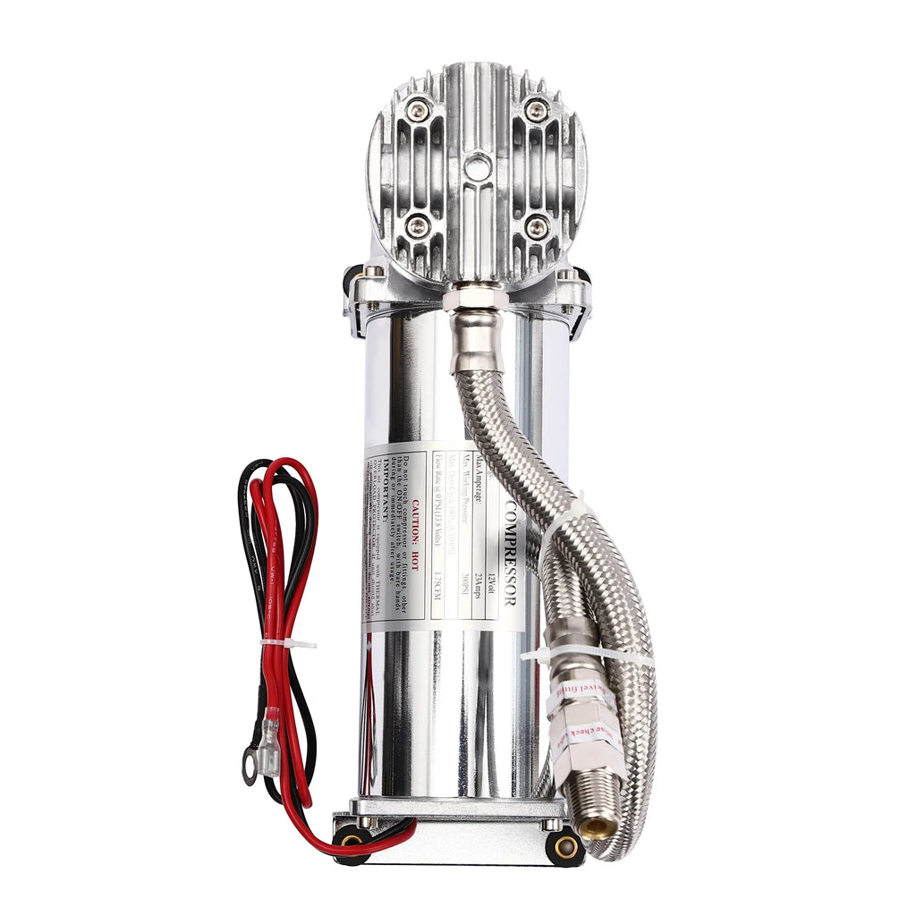 200PSI 12V  Heavy Duty Air Compressor Kit  Air Ride Suspension Compressor for car horns, pneumatic suspension systems 200-300W