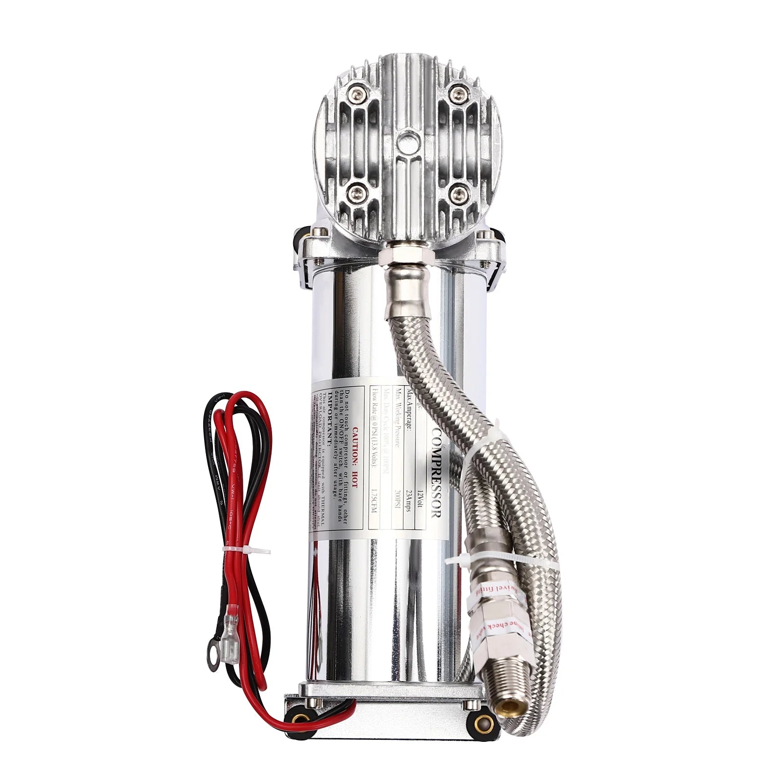 200PSI 12V  Heavy Duty Air Compressor Kit  Air Ride Suspension Compressor for car horns, pneumatic suspension systems 200-300W