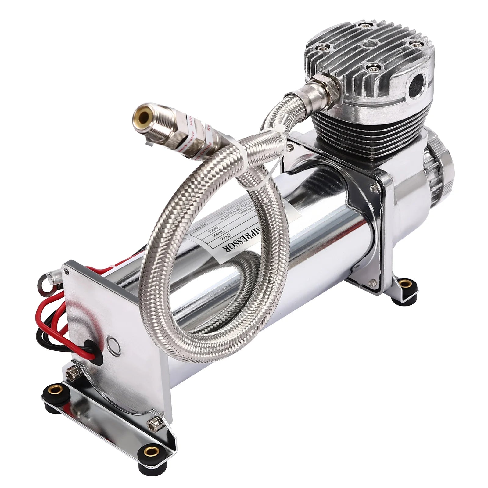 12V Air Compressor Kit 200PSI 50L/min for Car Horns, Pneumatic Suspension Systems, Pneumatic Tools, Car Tires, etc