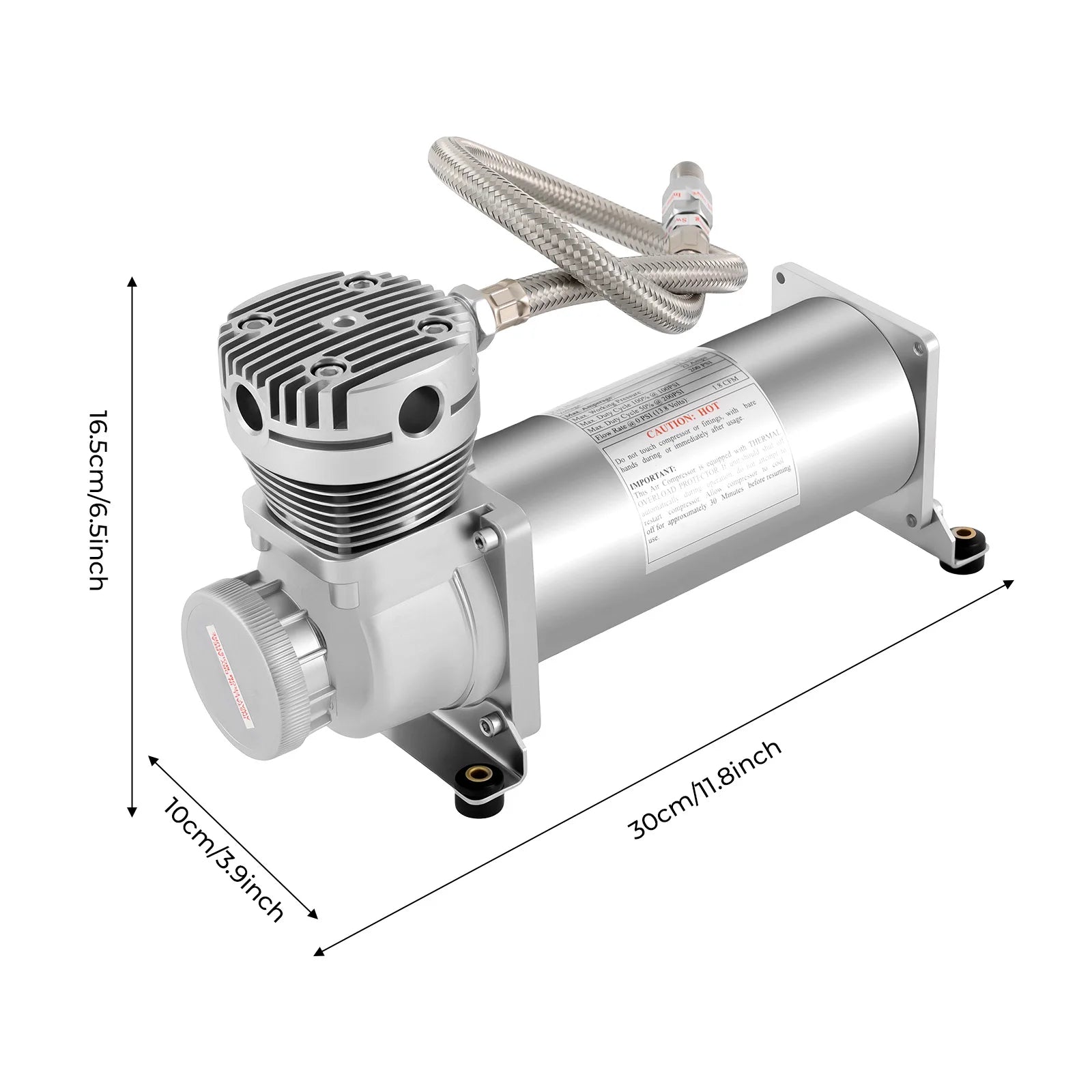 200PSI 12V  Heavy Duty Air Compressor Kit  Air Ride Suspension Compressor for car horns, pneumatic suspension systems 200-300W